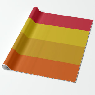 Rode, Gele, Gouden en Oranje Strepen Cadeaupapier