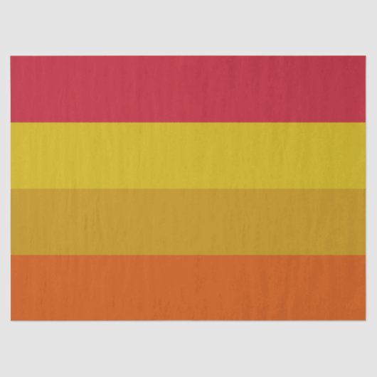 Rode, Gele, Gouden en Oranje Strepen Tissuepapier (Voorkant)