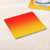 Rode gele gradiënt kartonnen onderzetters (Schuin)