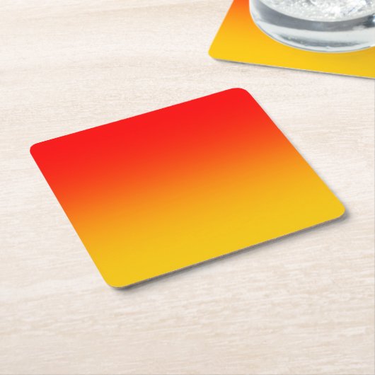 Rode gele gradiënt kartonnen onderzetters (Schuin)