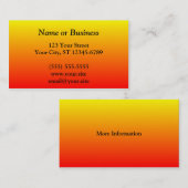 Rode gele gradiënt visitekaartje (Voorkant / Achterkant)