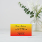 Rode gele gradiënt visitekaartje (Staand voorkant)