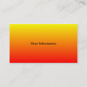 Rode gele gradiënt visitekaartje (Achterkant)