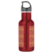 rode gele hindu Goddess Saraswati Wisdom India Waterfles (Achterkant)