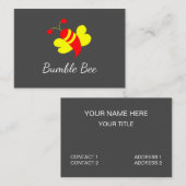 Rode gele honingbij Bumble Bee Visitekaartje (Voorkant / Achterkant)