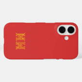 Rode Gele Initiaal Monogram Eenvoudig Minimaal Case-Mate iPhone Case (Achterkant (horizontaal))