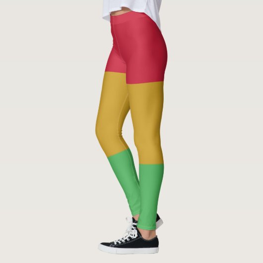 Rode gele Junetetiende kleuren Leggings (Links)
