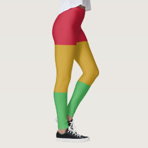 Rode gele Junetetiende kleuren Leggings