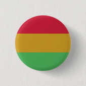 Rode gele Junetetiende kleuren Ronde Button 3,2 Cm (Voorkant)