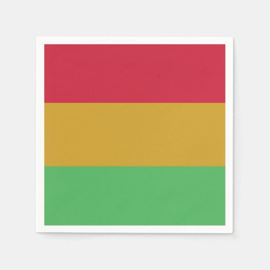 Rode gele Junetetiende kleuren Servet (Voorkant)