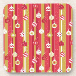 Rode Gele Kerstboom Ornamenten Bier Onderzetter