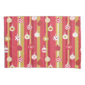 Rode Gele Kerstboom Ornamenten Kussensloop (Voorkant)