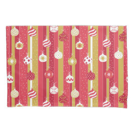 Rode Gele Kerstboom Ornamenten Kussensloop