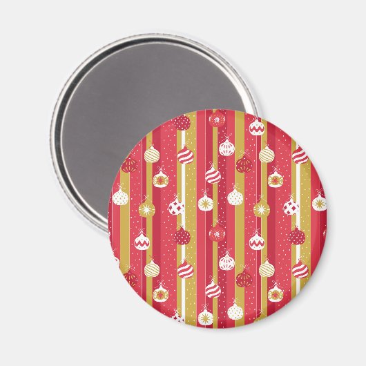 Rode Gele Kerstboom Ornamenten Magneet (Voorkant / Achterkant)