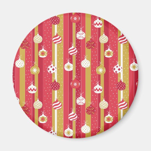 Rode Gele Kerstboom Ornamenten Magneet (Voorkant)