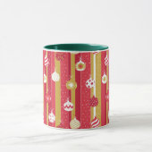 Rode Gele Kerstboom Ornamenten Mok (Midden)
