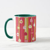 Rode Gele Kerstboom Ornamenten Mok (Links)