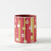 Rode Gele Kerstboom Ornamenten Mok (Midden)