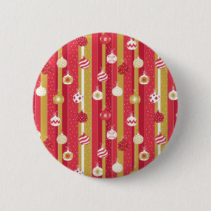 Rode Gele Kerstboom Ornamenten Ronde Button 5,7 Cm
