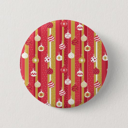 Rode Gele Kerstboom Ornamenten Ronde Button 5,7 Cm (Voorkant)