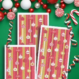 Rode Gele Kerstboom Ornamenten Servet