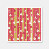 Rode Gele Kerstboom Ornamenten Servet (Voorkant)