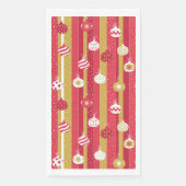 Rode Gele Kerstboom Ornamenten Servet (Voorkant)