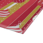 Rode Gele Kerstboom Ornamenten Snijplank (Hoek)