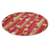 Rode Gele Kerstboom Ornamenten Snijplank (Hoek)