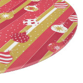 Rode Gele Kerstboom Ornamenten Snijplank (Hoek)