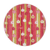 Rode Gele Kerstboom Ornamenten Snijplank (Voorkant)