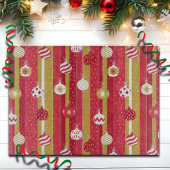 Rode Gele Kerstboom Ornamenten Snijplank