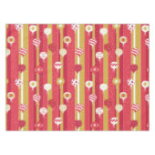 Rode Gele Kerstboom Ornamenten Tafelkleed (Voorkant (Horizontaal))