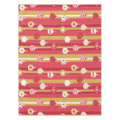 Rode Gele Kerstboom Ornamenten Tafelkleed (Voorkant)