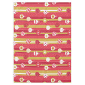 Rode Gele Kerstboom Ornamenten Tafelkleed (Voorkant)