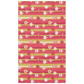 Rode Gele Kerstboom Ornamenten Tafelkleed (Voorkant)