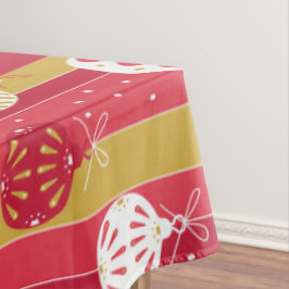 Rode Gele Kerstboom Ornamenten Tafelkleed