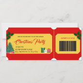 Rode & Gele Kerstfeesticket  (Voorkant)