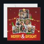 Rode & Gele Kerstkaarten met Gezinsfoto Collage Feestdagenkaart<br><div class="desc">Verlicht het seizoen met onze "Rode & Gele Kerstkaarten met Gezinsfoto Collage". Deze kaart barst van de levendige kleuren en brengt een levendige touch aan uw kerstgroeten terwijl het de warmte van uw dierbare gezinsmomenten laat zien.</div>