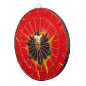 rode gele knol dartbord (Voorkant Rechts)