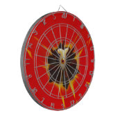 rode gele knol dartbord (Voorkant Links)