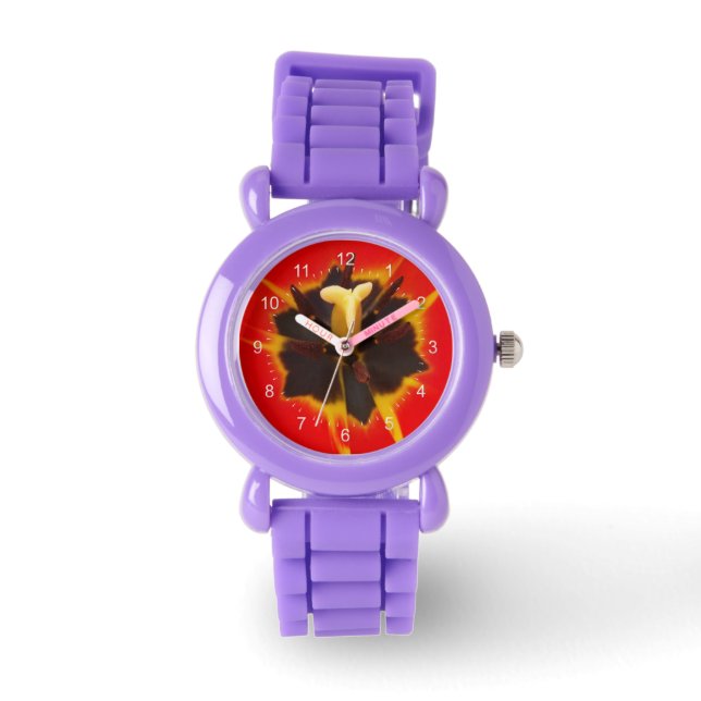 rode gele knol horloge (Voorkant)