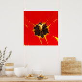 rode gele knol poster (Keuken)