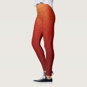 Rode gele koolstofvezel patterend leggings (Links)