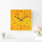 Rode gele marmer, regenboogkunst vierkante klok (Huis)