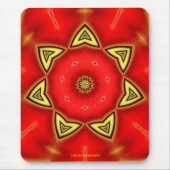 Rode Gele narcis Mousepad Muismat (Voorkant)
