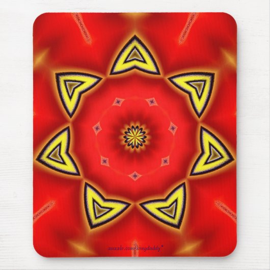 Rode Gele narcis Mousepad Muismat (Voorkant)