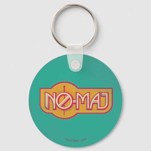 Rode & Gele NO-MAJ™ Badge Sleutelhanger (Voorkant)
