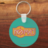 Rode & Gele NO-MAJ™ Badge Sleutelhanger (Voorkant)