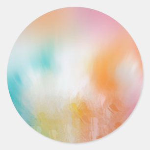 Rode Gele Oranje Blauwe Sjabloon Kleurig Abstract Ronde Sticker